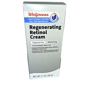 Walgreens Regenerating Retinol Cream Fragrance Free Moisturizing 1.7 oz (NEW)